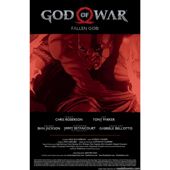 Комікс God of War. Fallen God. #4 , (6841) 2