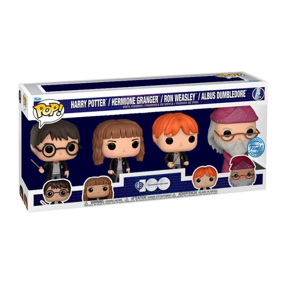Фигурка Funko POP!: Wizarding World: Harry Potter: Harry Potter, Hermione Granger, Ron Weasley, Albus Dumbledore (Special Edition) (4-Рack), (69113) 3