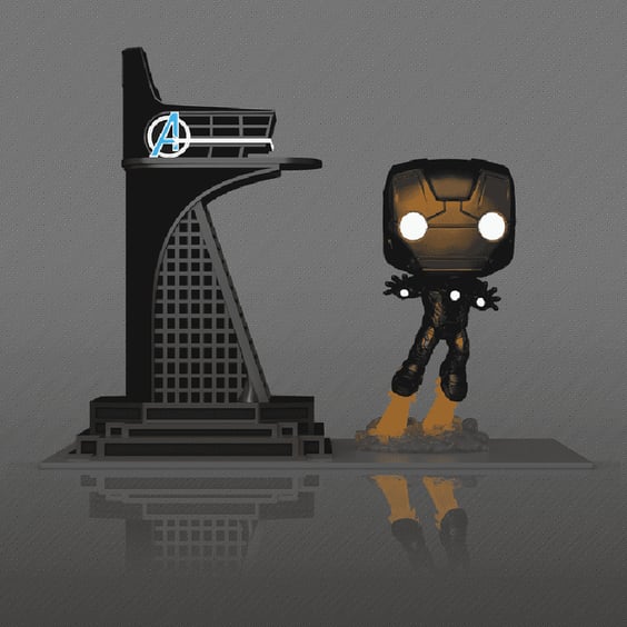 Фигурка Funko POP!: Town: Marvel (Studios): The Infinity Saga: Avengers Town and Iron Man, (74582) 3