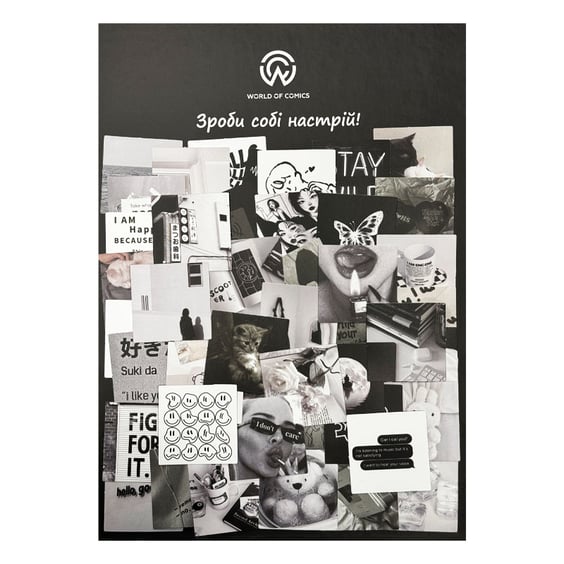 Набір стікерів Black & White Photo Aesthetic, (8184)