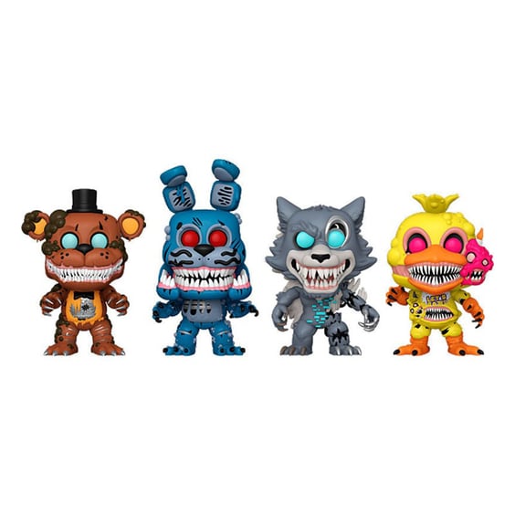 Фигурки Funko POP!: Games: Five Nights at Freddy's: The Twisted Ones: Freddy, Bonnie, Wolf and Chica (4-Pack) (Special Edition) (Glows in the Dark), (82507) 2