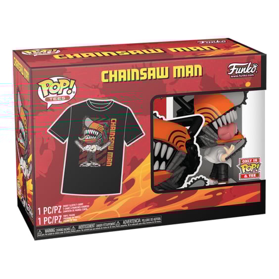 Комплект Funko POP!: Tees: Animation: Chainsaw Man: Chainsaw Man (L), (84313) 5