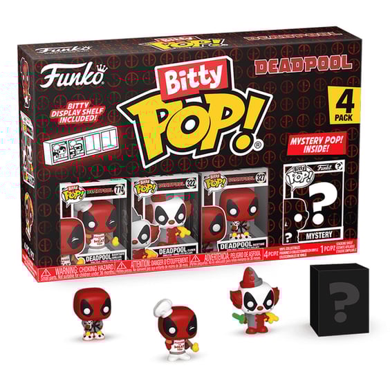 Набір фігурок Funko Bitty POP!: Marvel: Deadpool (4-pack / 3+1 Mystery Bitties), (84959)