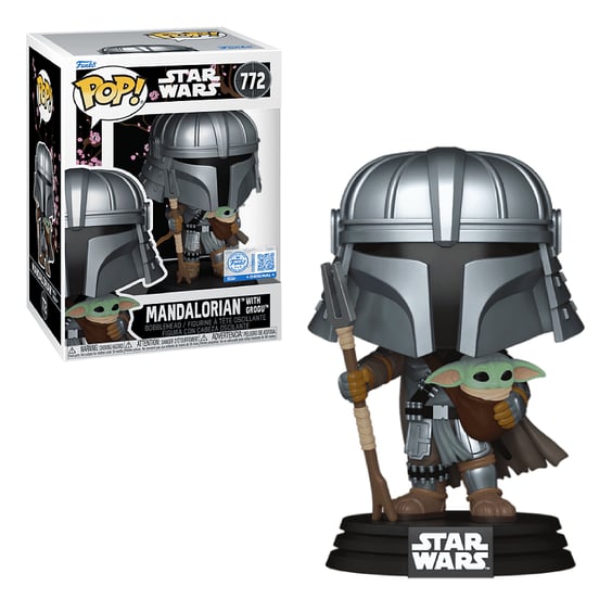 Фігурка Funko POP!: Star Wars: The Mandalorian: The Mandalorian w/ Grogu (Impressions) (Special Edition), (85188)