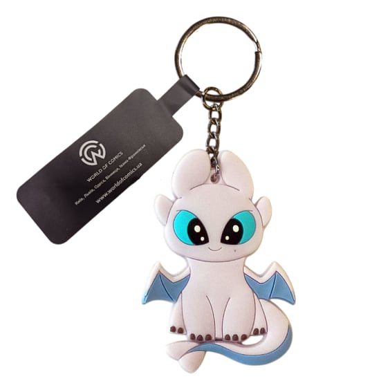 Брелок двухсторонний How to Train Your Dragon: Sitting Light Fury, (9120)