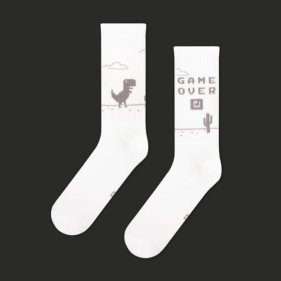 Шкарпетки CEH: The Dinosaur Game: T-Rex «Game Over» (р. 35-39), (91294)