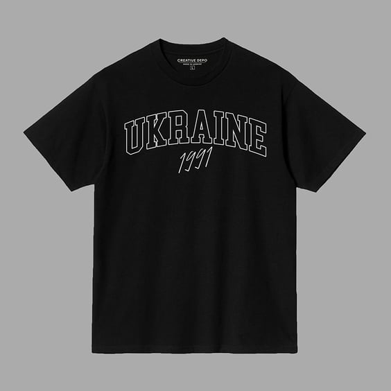 Футболка Creative Depo: «Ukraine 1991» (L) (черная), (981261)