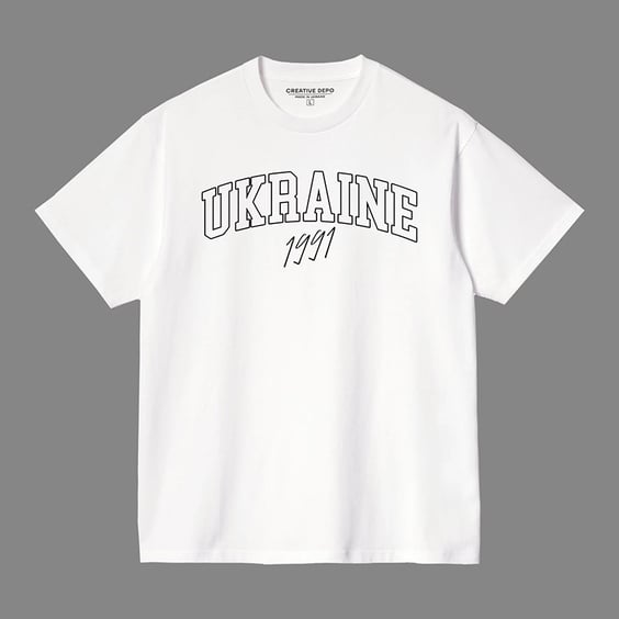 Футболка Creative Depo: «Ukraine 1991» (S) (біла), (981309)
