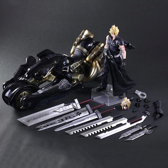 Фигурка Play Arts KAI: Final Fantasy VII: Cloud with Motorcycle , (44188)