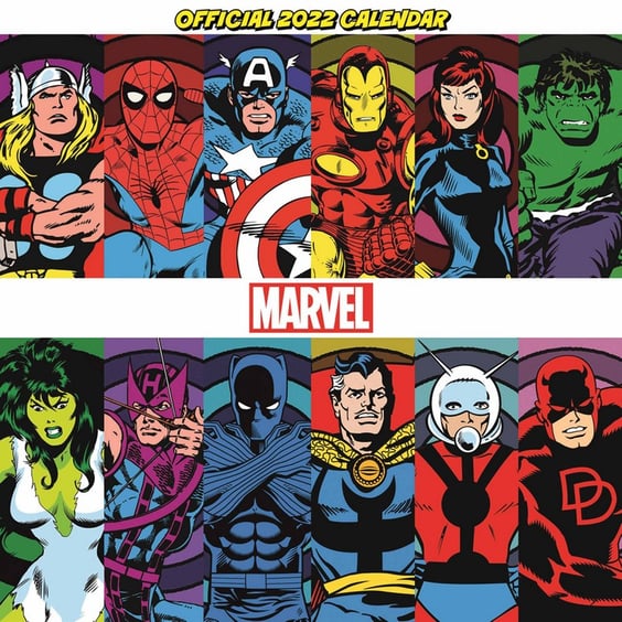 Календар Pyramid (2022): Marvel (Retro Comic Book), (757916)