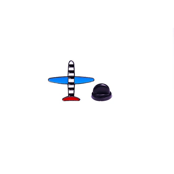 Металлический значок (пин) Blue/red Plane, (11470)