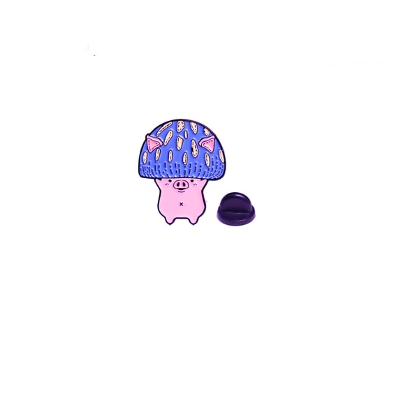 Металлический значок (пин) Pig in Hat, (11474)