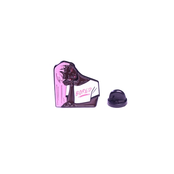 Металлический значок (пин) Girl Pink, (11477)