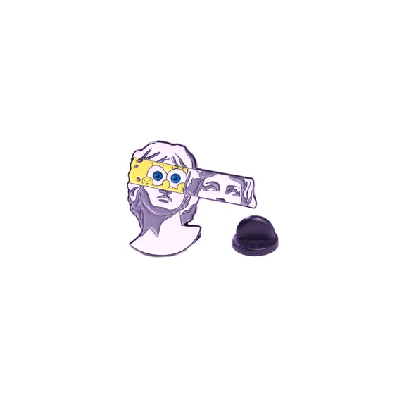 Металлический значок (пин) Wrong Sculpture SpongeBob, (12086)
