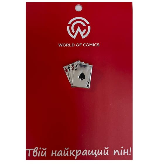 Металлический значок (пин) Cards (Silver), (13344)