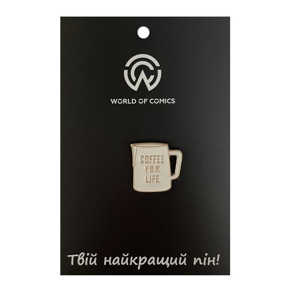 Металевий значок (пін) Pitcher: «Coffee For Life», (13412)