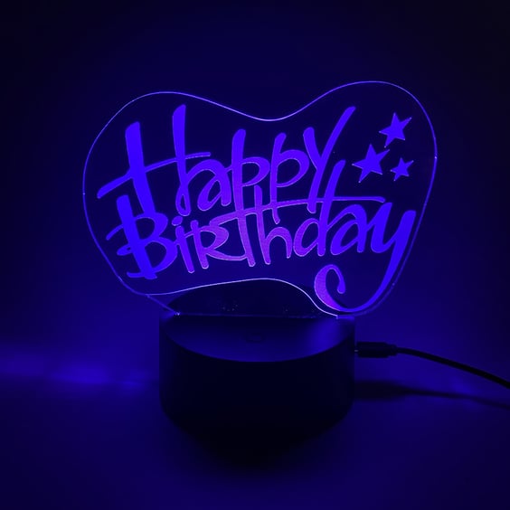 Акриловый светильник «Happy Birthday», (44564)