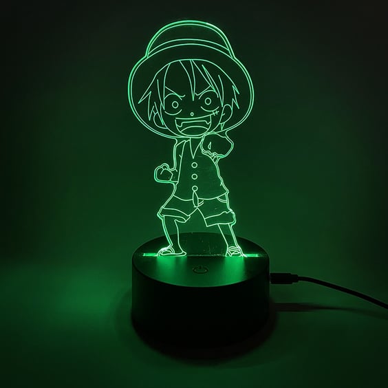 Акриловий світильник One Piece: Monkey D. Luffy (Fist Pose) (Chibi), (44664)