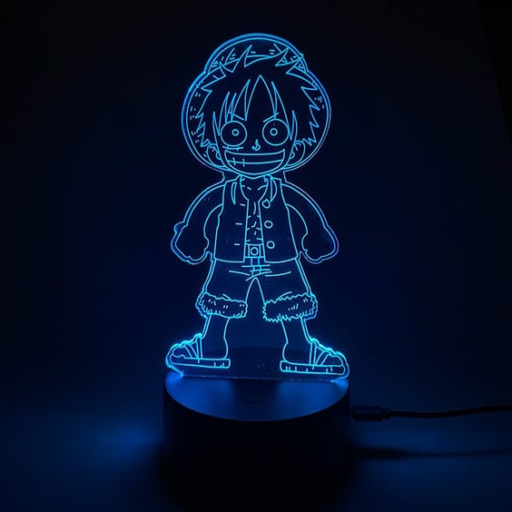 Акриловий світильник One Piece: Monkey D. Luffy (Chibi), (44688)