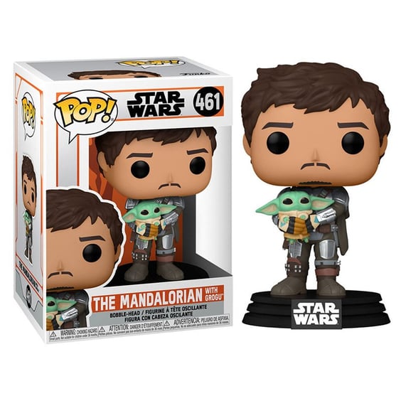 Фігурка Funko POP! Star Wars: Mandalorian Mando Holding Child, (54525)