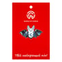 Металевий значок (пін) Bat w/ Glitter Wings (Silver), (14701)