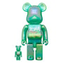 *Original* Be@rbrick: X-girl: Clear Green (Set) (100% & 400%), (613093)