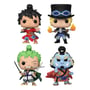 Фігурка Funko POP!: Animation: One Piece: Luffytaro, Sabo, Roronoa Zoro and Jinbe (4-Рack) (GameStop Exclusive) (Glows in the Dark), (691079) 2
