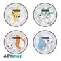 Набор тарелок ABYstyle: Pokemon: Pikachu, Bulbasaur, Charmander, Squirtle, (76667)