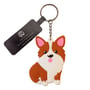 Брелок двосторонній Sitting Corgi, (9116)