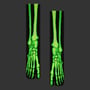 Шкарпетки японські CEH: X-Ray: Skeleton: Toxic Green (р. 40-45), (91682)