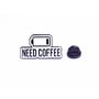 Металевий значок (пін) Need coffee, (10520)
