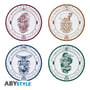 Набор тарелок ABYstyle: Wizarding World: Harry Potter: Hogwarts Houses: Logo, (122015)
