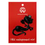 Металевий значок (пін) Cat w/ Rose (Black), (13939)