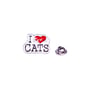 Металлический значок (пин) «I Love Cats», (10997)