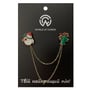 Металлические значки (пины) Snowman and Jingle Bells, (12110)