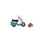 Металлический значок (пин) Scooter Green & White, (12818)