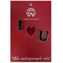 Металевий значок (пін) «I Love U», (13359)